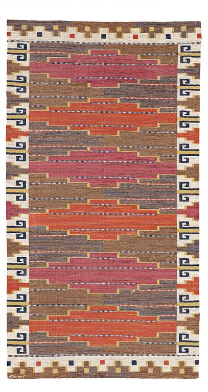 Märta Måås-Fjetterström, MÄRTA MÅÅS-FJETTERSTRÖM, A CARPET, "Bruna heden", flat weave, ca 287,5 x 153 cm, signed AB MMF.