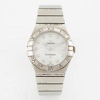 Omega, Constellation, "Diamond-set mother-of-pearl dial", wristwatch, 27 mm.