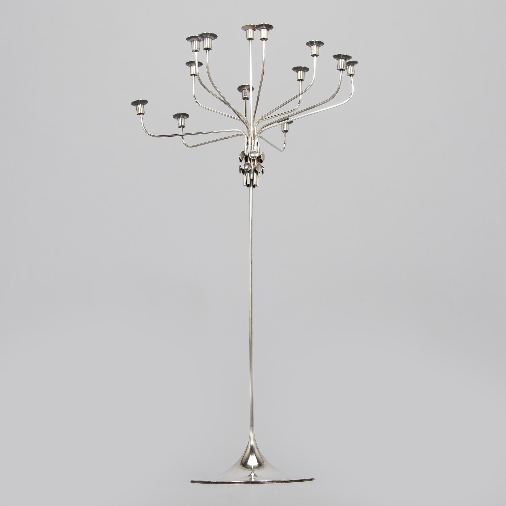 Tapio Wirkkala, kandelaber "TW412", silver Kultakeskus, Tavastehus 1985.