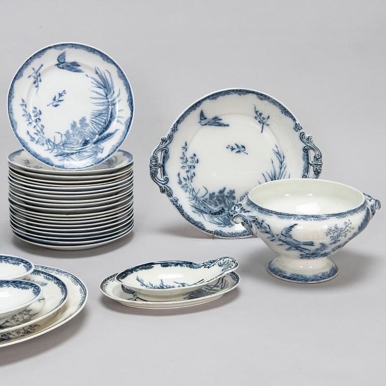 A 42-piece set of Arabia faience dinnerware, late 19th century.