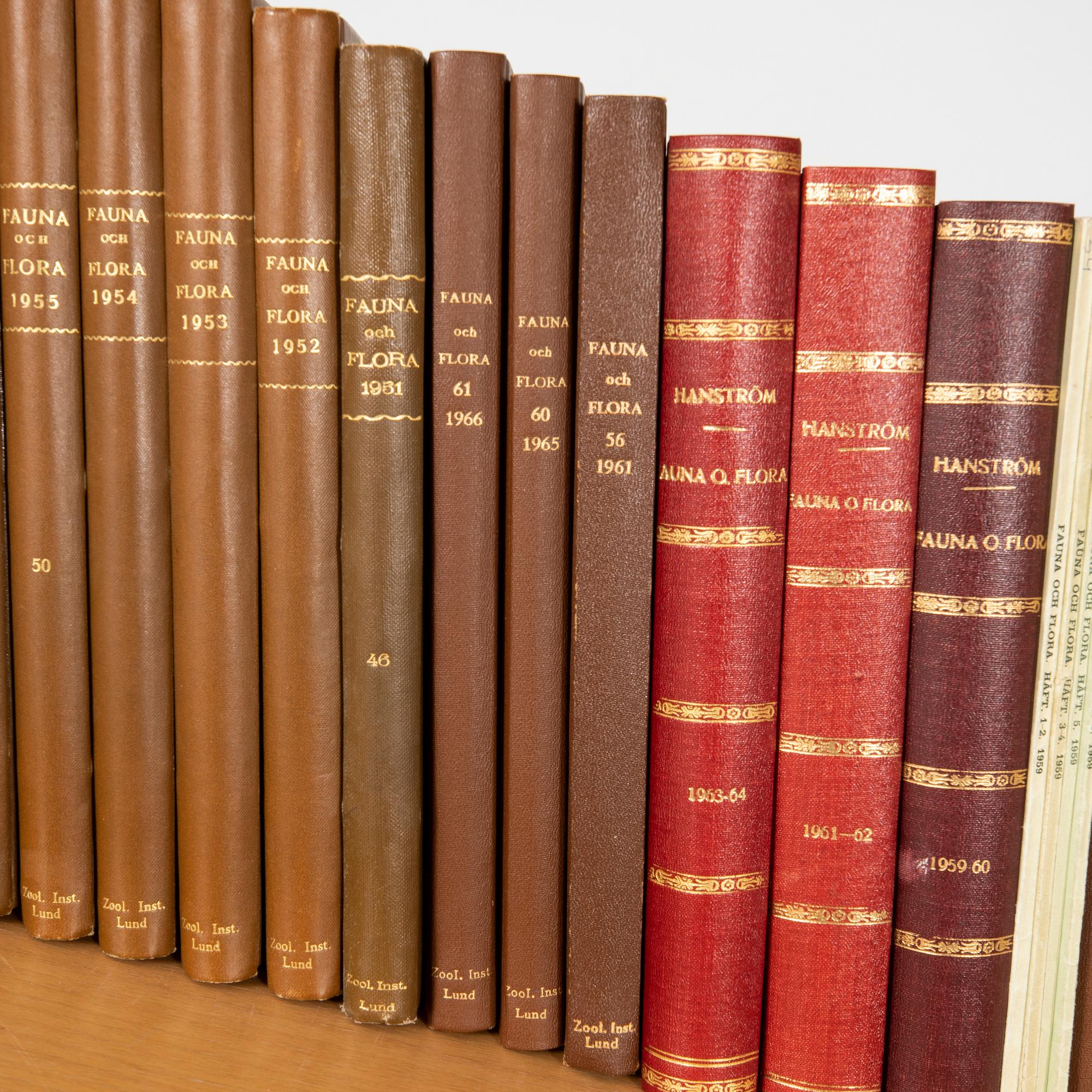 Fauna & Flora, Popular Journal of Biology, Einar Lönnberg, 1906 -, 66 volumes + approx. 160 issues.