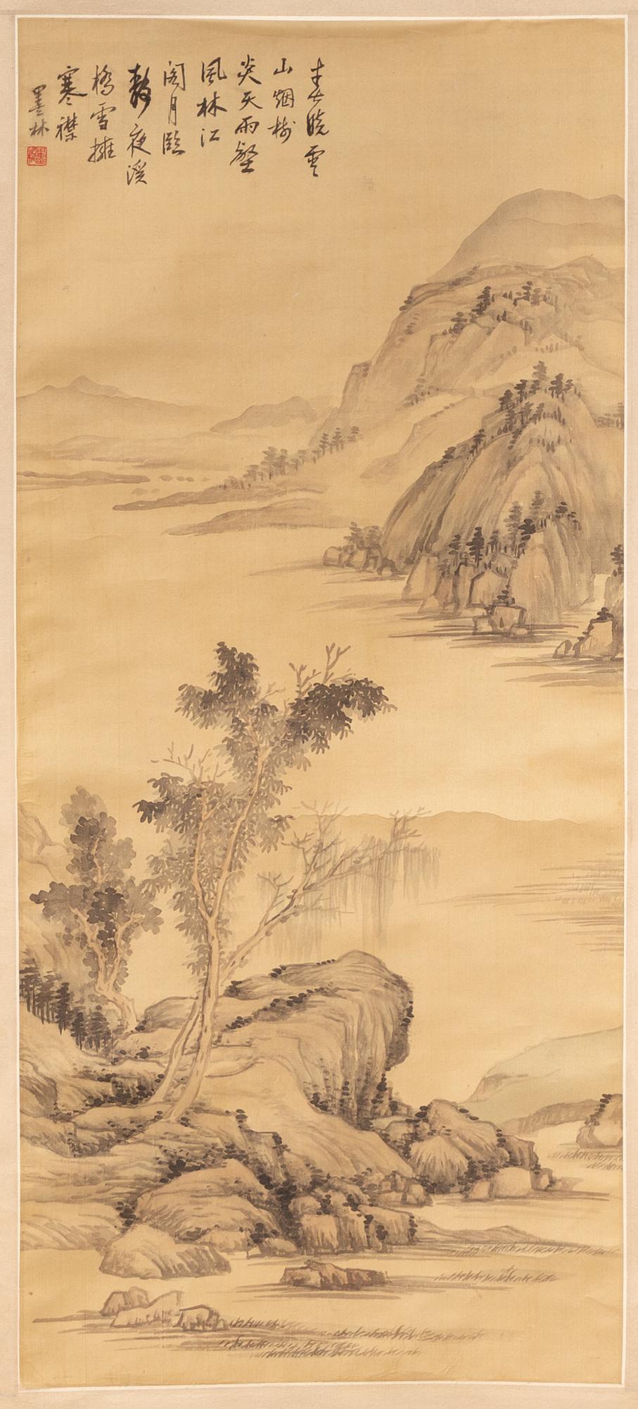 Rullmålning, tusch på siden, Kina,