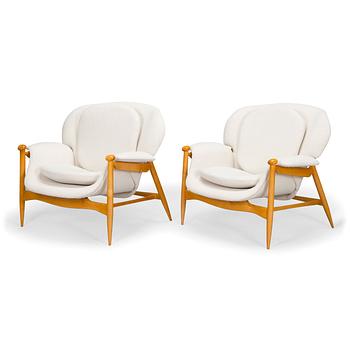 Carin Bryggman, a pair of 1950 'SAB' armchairs for Kovera Ltd. Finland.