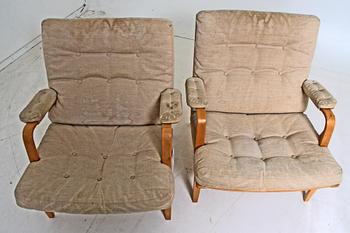 FÅTÖLJER, ett par, "Ingrid", Bruno Mathsson, DUX.