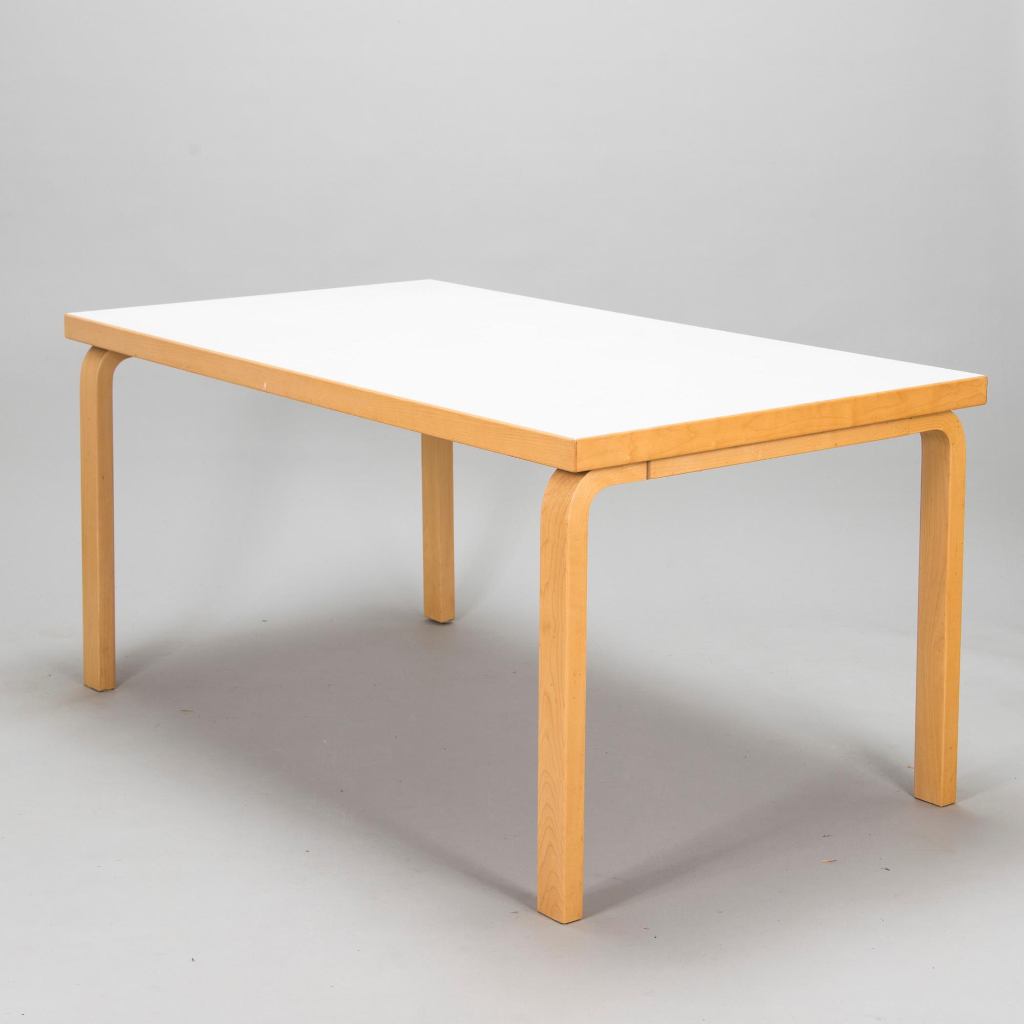 Alvar Aalto, table, model 82A, Artek, Finland, late 20th century.