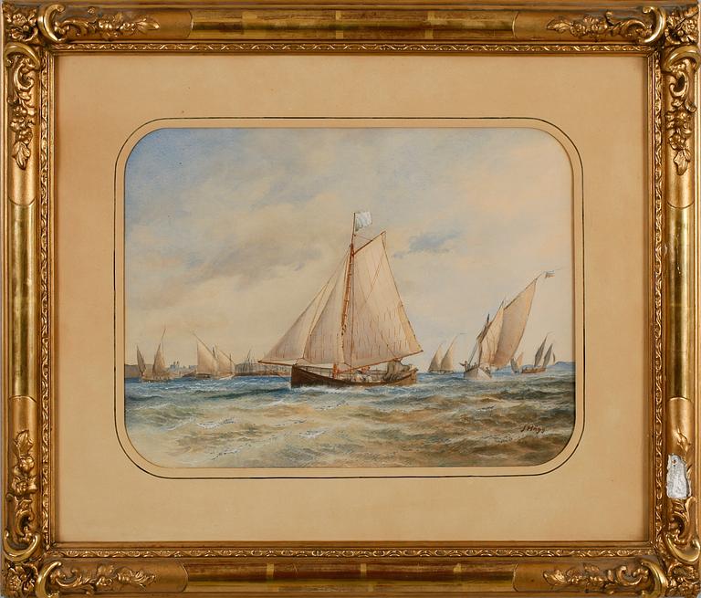 JACOB HÄGG, akvarell, sign.