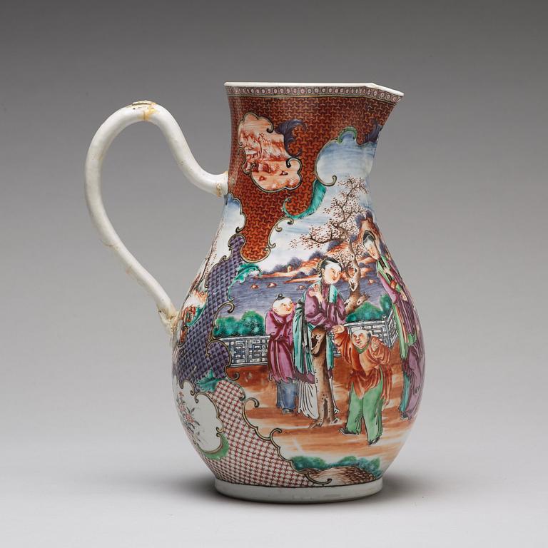 A large famille rose ewer, Qing dynasty, Qianlong (1736-95).