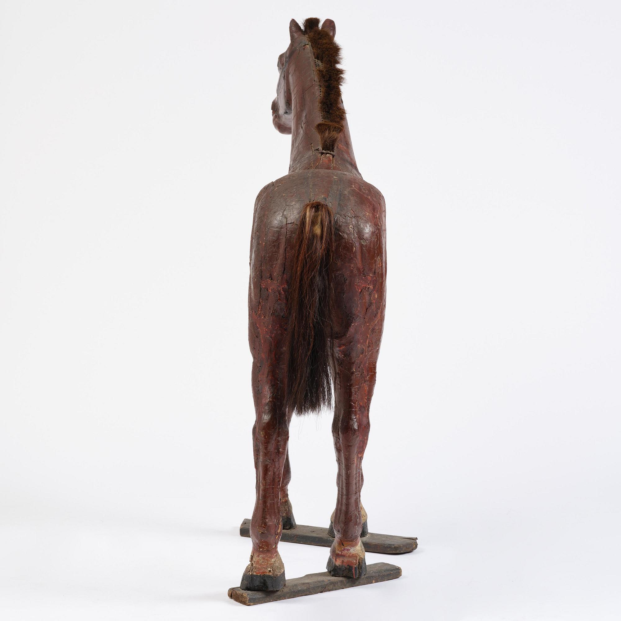 A presumably Russian model of a horse, 19th century.