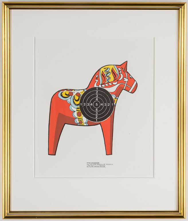Peter Johansson, silk screen, "The raw material of Progress" signed and numbere 83/150,