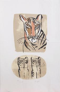 Madeleine Pyk · PYK, MADELEINE, litografi, sign. Numr 185/200.