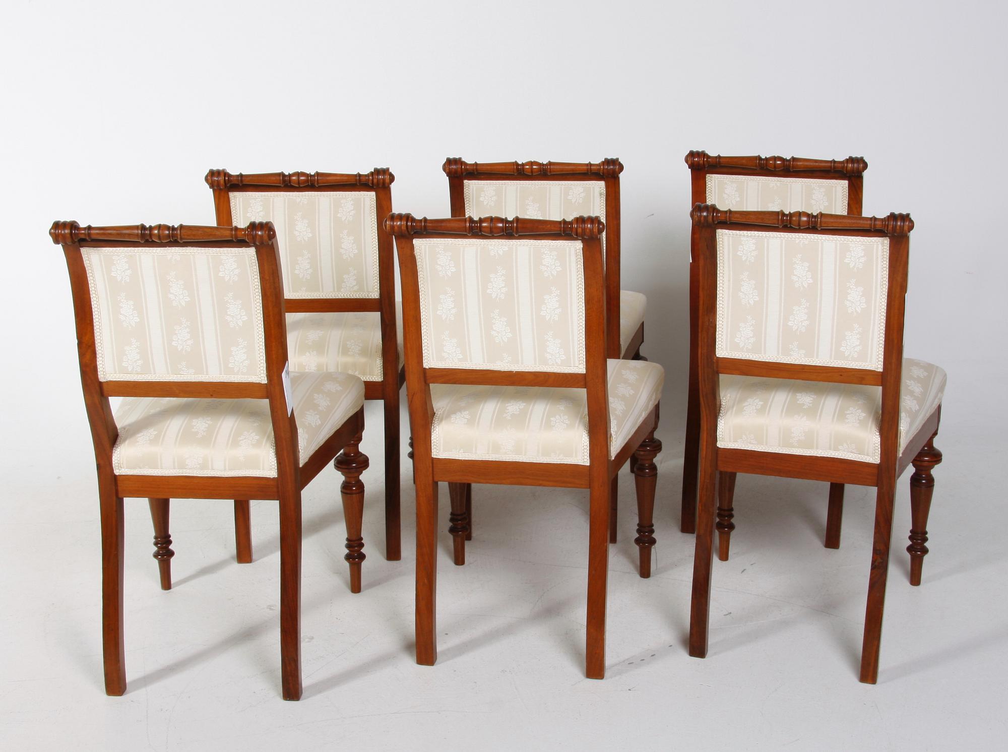 STOLAR, 6 st. Senempire, 1800-talets senare hälft.