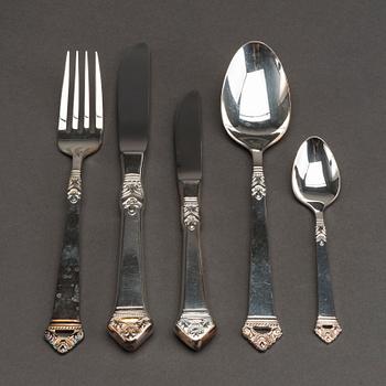 BESTICKSUPPSÄTTNIG, nysliver 48 delar.