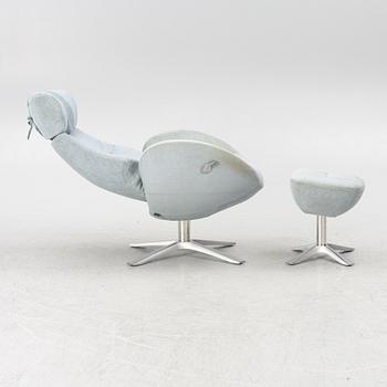 Jahn Aaamod, fåtölj med fotpall, Globe, Conform.