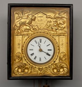 VÄGGKLOCKA, sent 1800-tal.