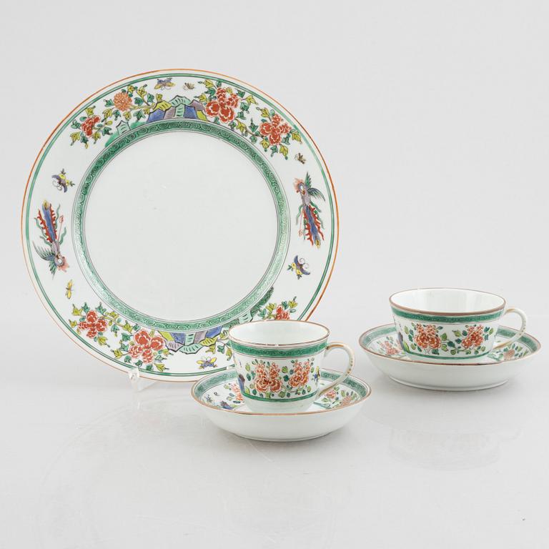Service pieces, 46 pieces, porcelain, Samson, Paris,  France, 19th century.
