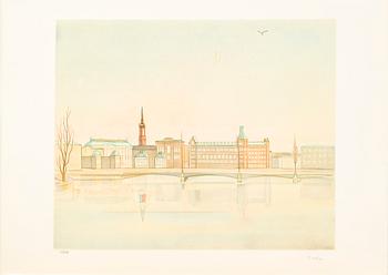 EINAR JOLIN, portfölj med 10 färglitografier, sign och numr 112/360.