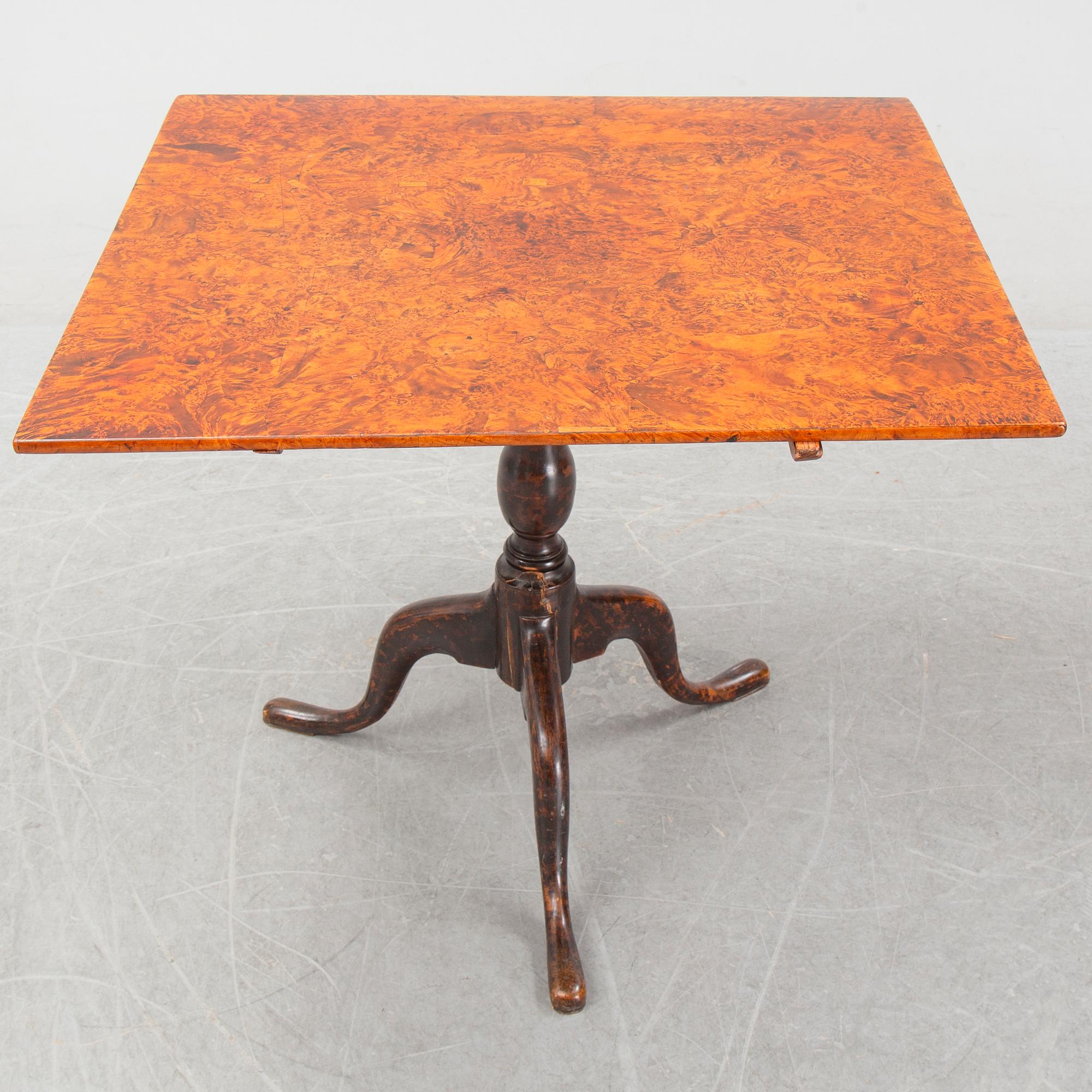 A Swedish tilt-top table by J Sjölin, master 1767.