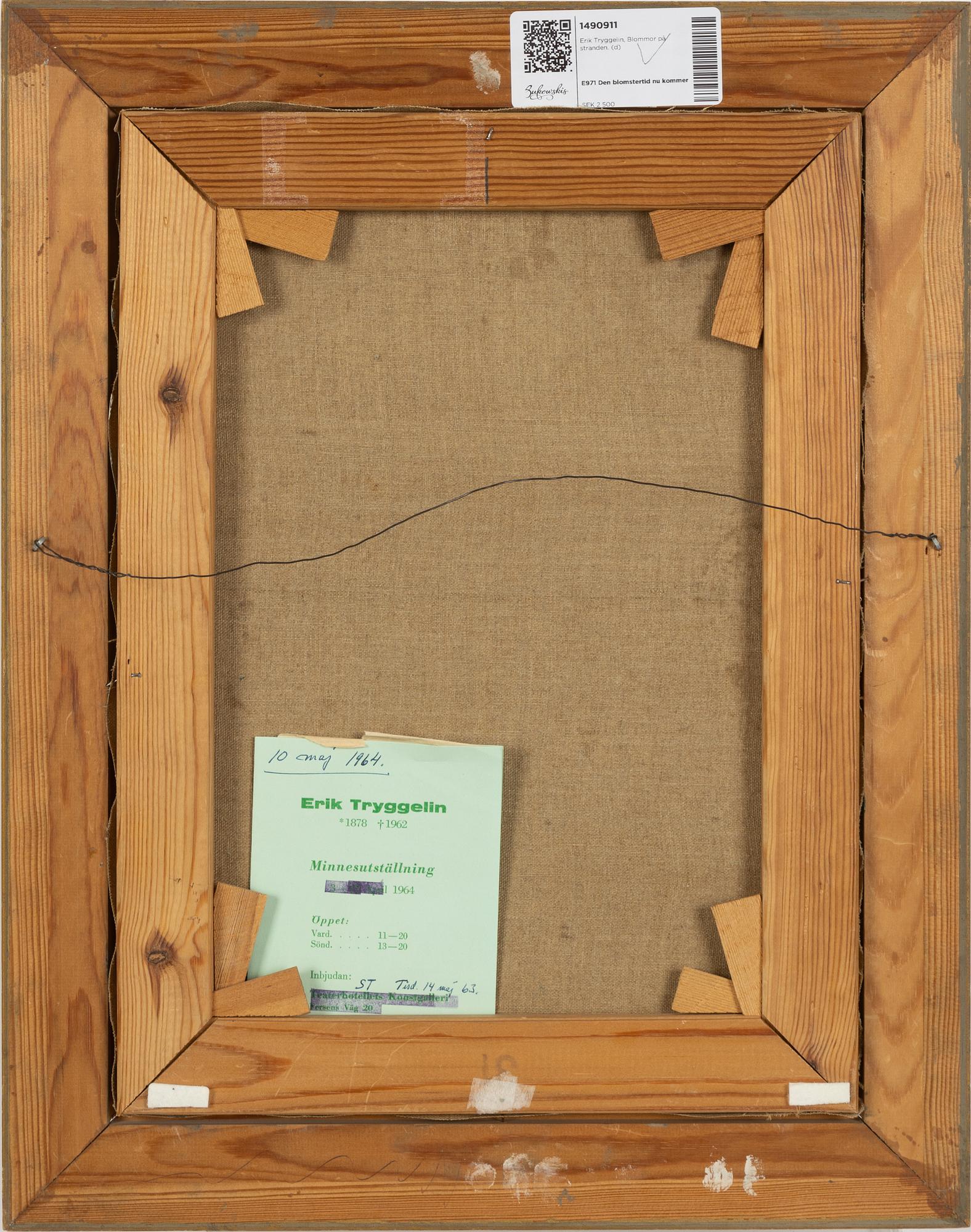 Erik Tryggelin, Flowers on the beach.