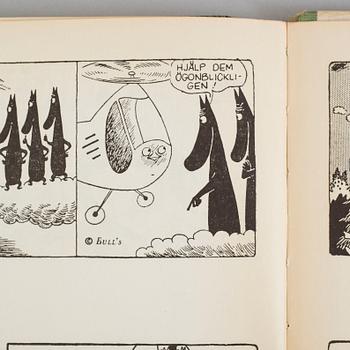 TOVE JANSSON, book, "Mumintrollet 1", 1957, signed.