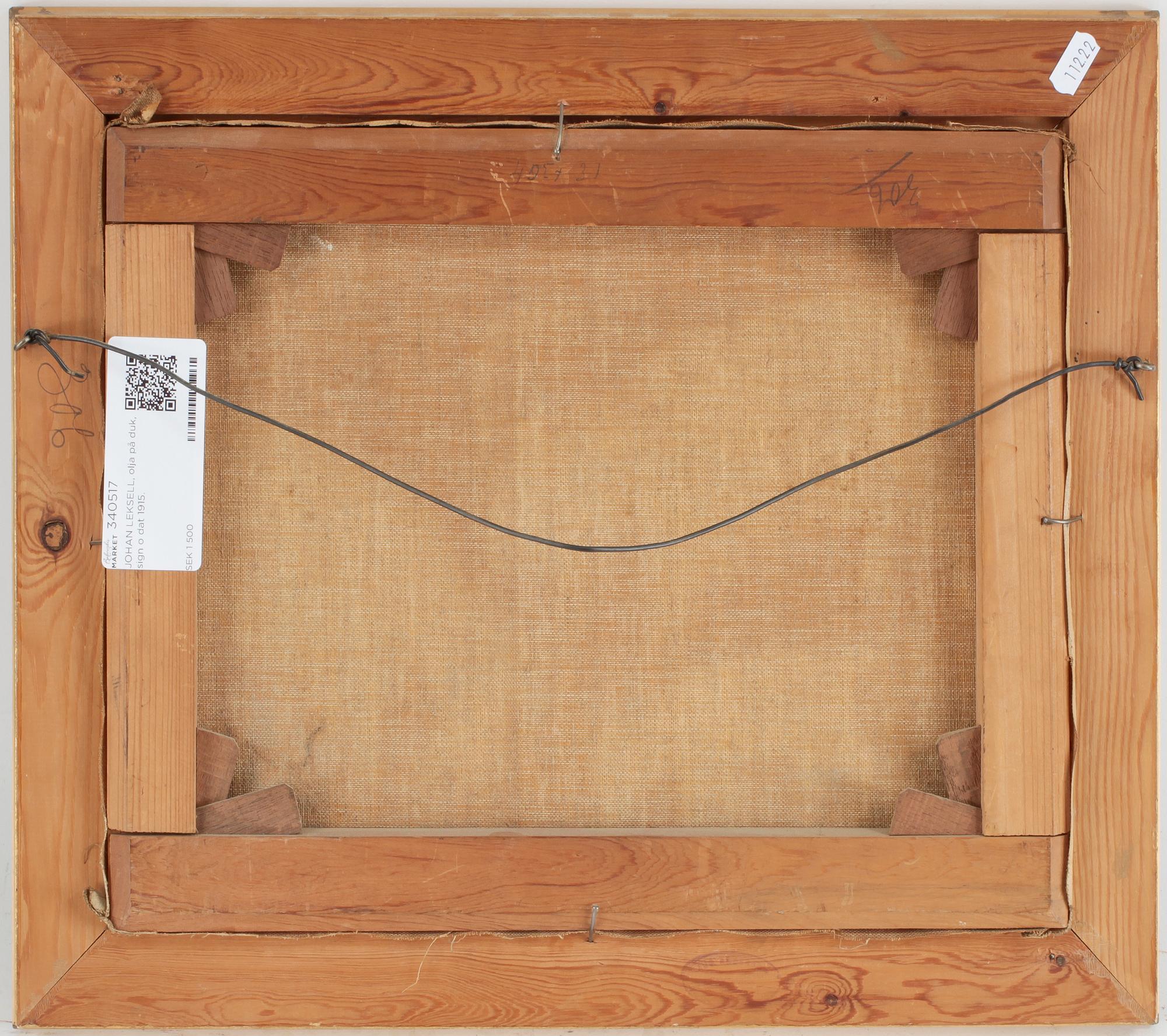 JOHAN LEKSELL, olja på duk, sign o dat 1915.