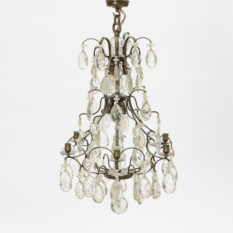 A Rococo style chandelier, first half of the 20th Century.