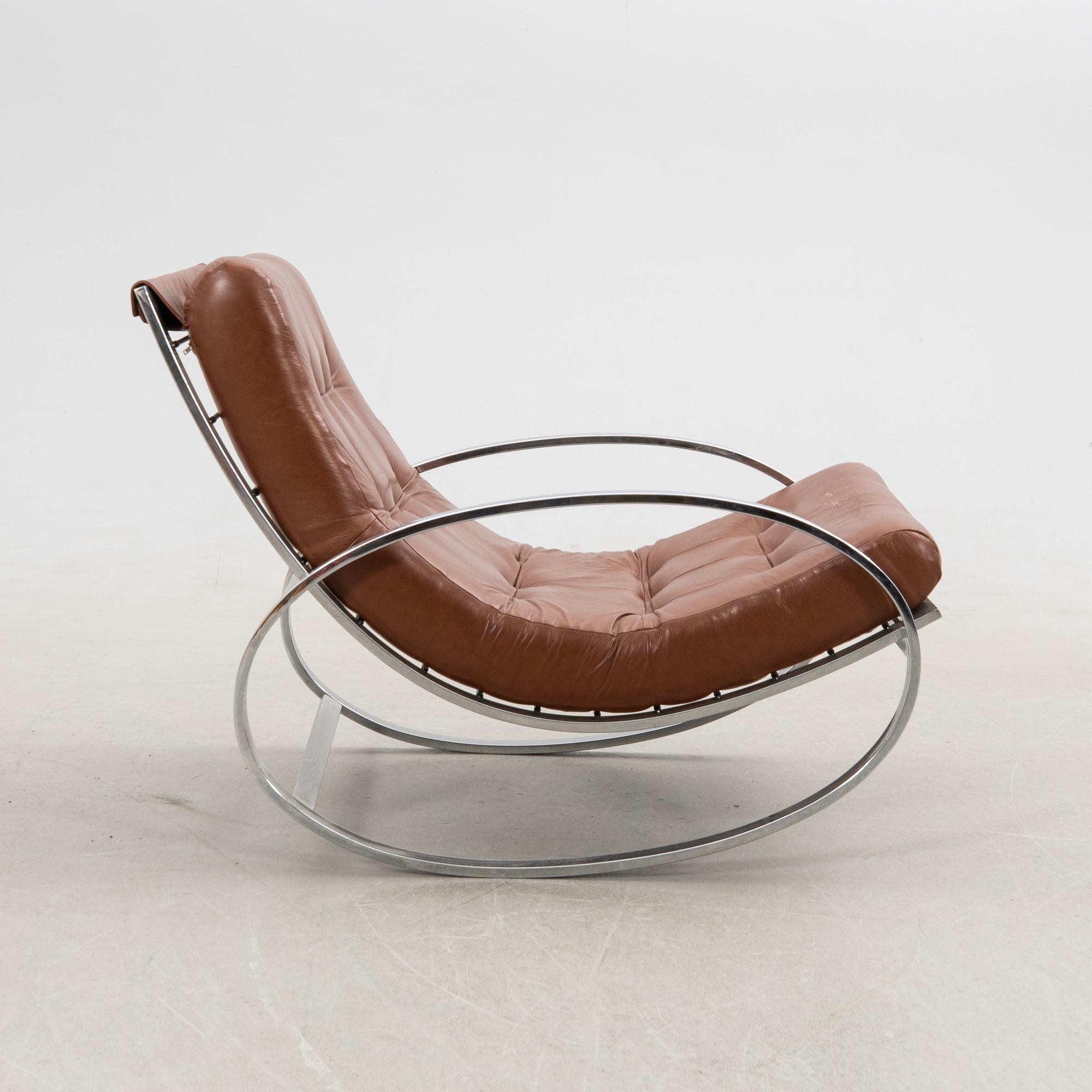 Renato Zevi, Rocking chair, "Ellipse", 1960s/70s.