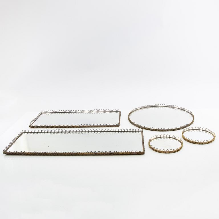 Table plateau 5 pcs Swedish Modern mid-20th century.