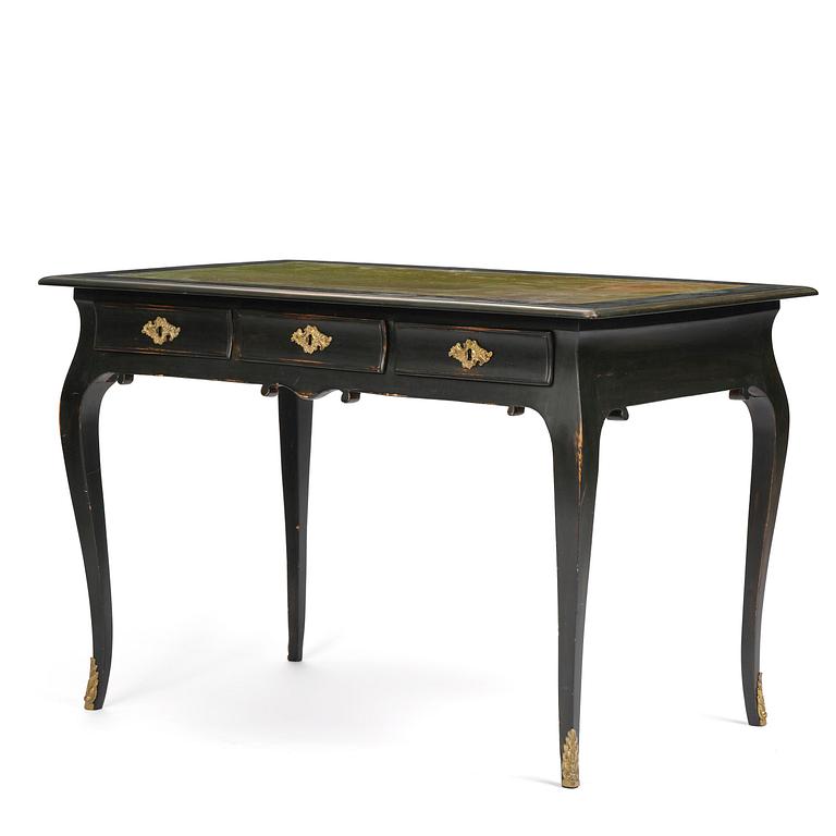 A Swedish rococo writings desk in the manner of C. Linning, Stockholm,l later part 18th century.