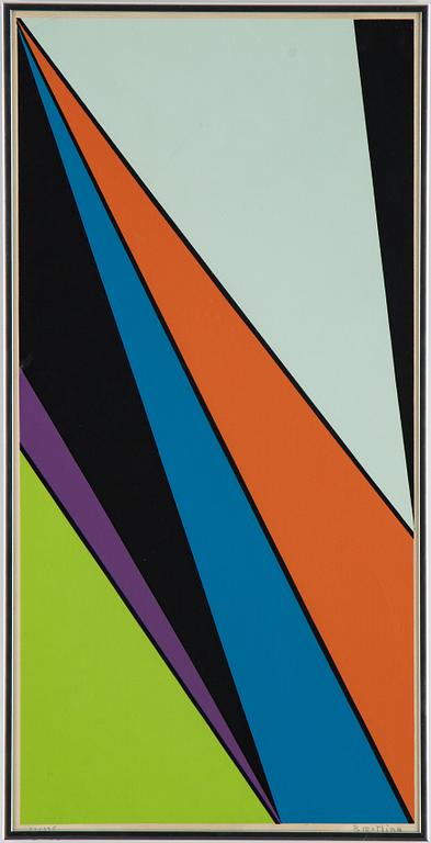 Olle Baertling, färgserigrafi, signerad och numrerad 51/135.