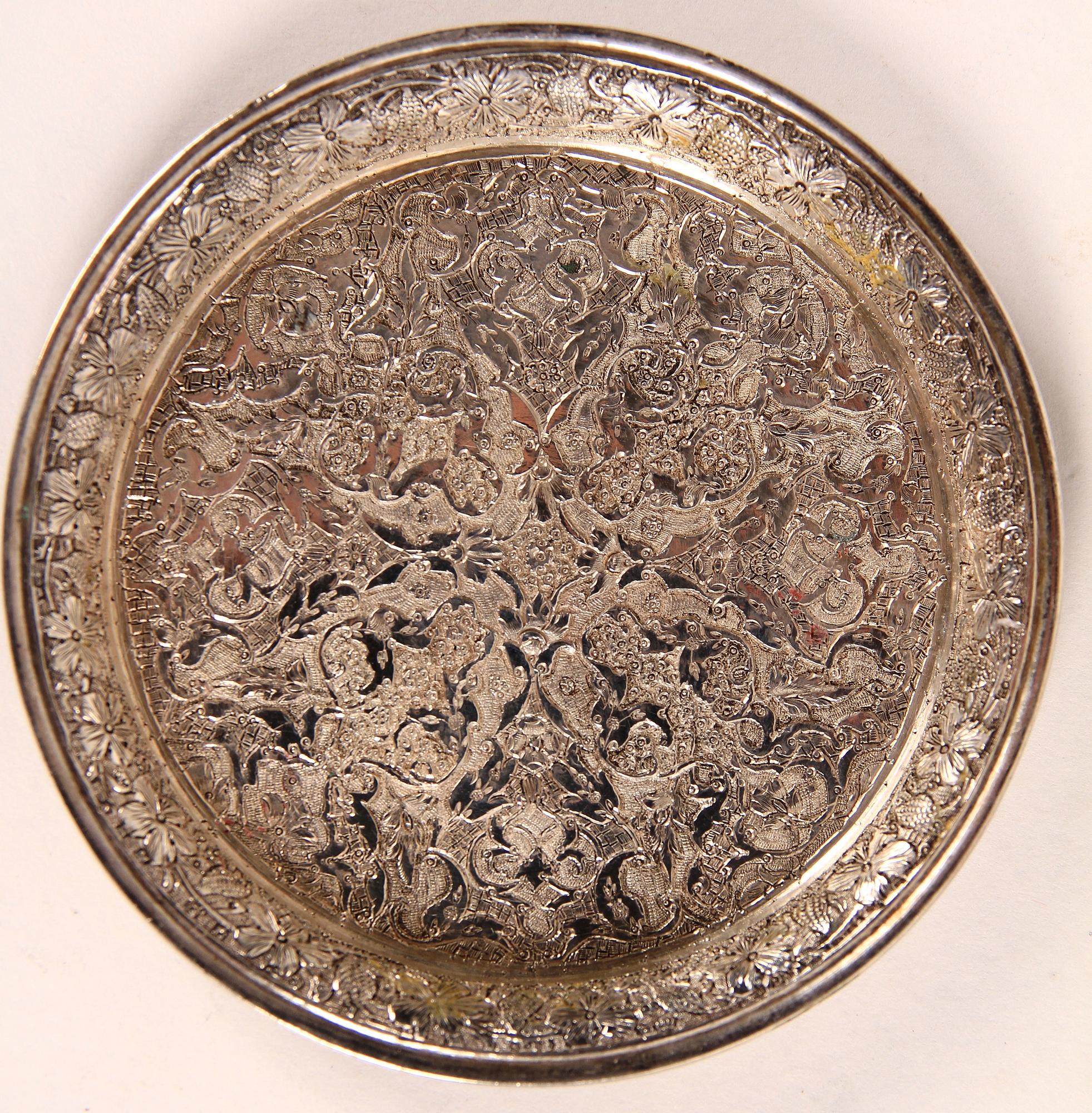 COASTERS, 11 st, silver, orientaliska, 1900-tal.