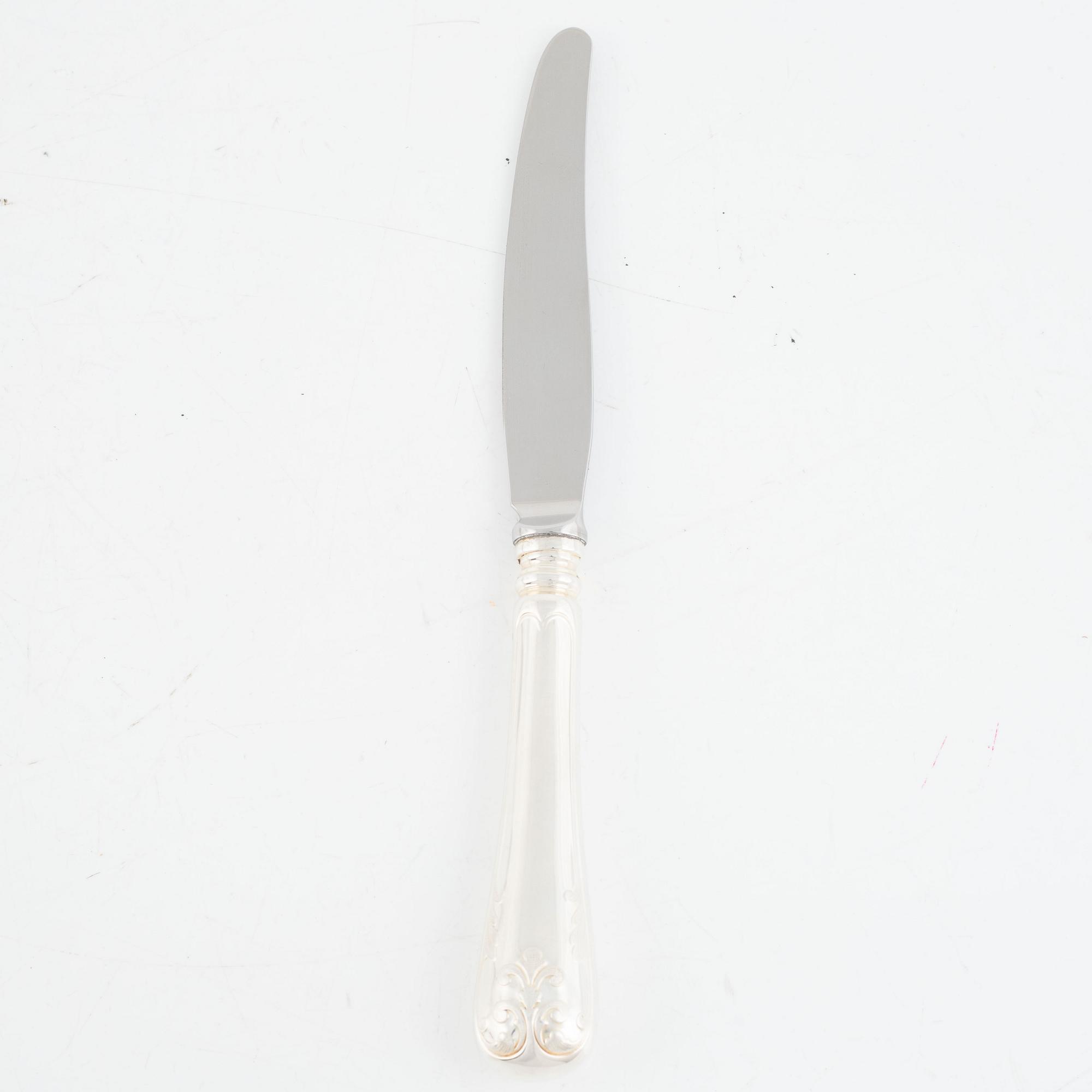 A 51-piece silver flat wear set, "Gammal Fransk", GAB, Sweden, 1993-2000.