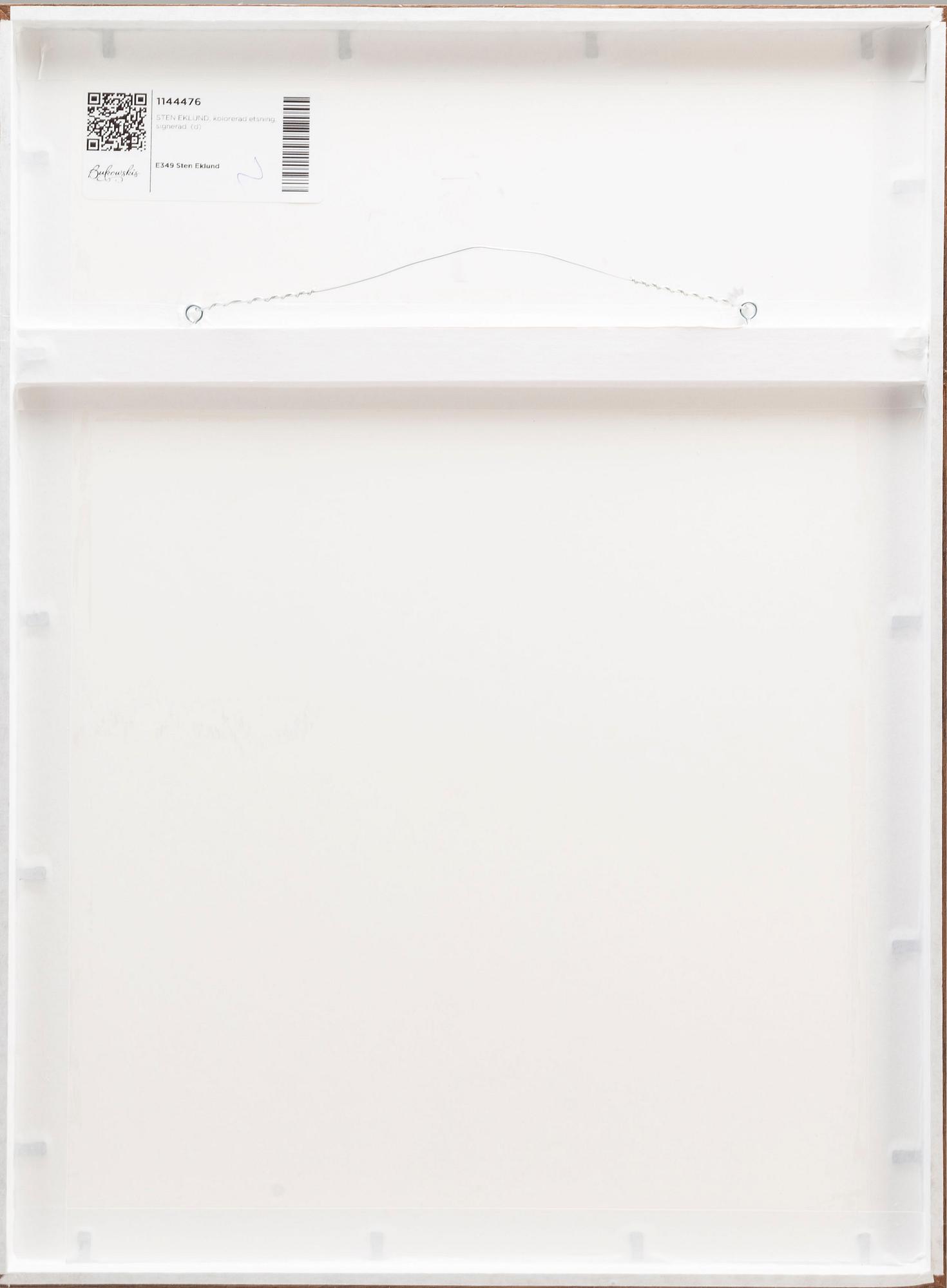 STEN EKLUND, handkolorerad etsning, signerad i plåten.