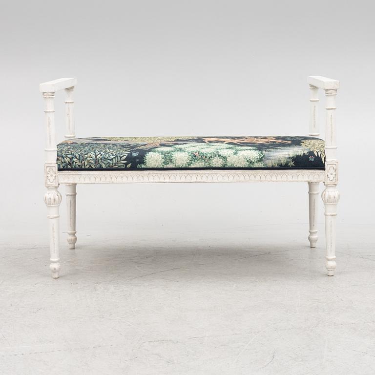 A Gustavian style bench, 20th century.