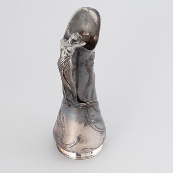 WÜRTTEMBERGISCHE METALLWARENFABRIK, kanna, jugend, försilvrad metall, Tyskland, 1900-talets början.