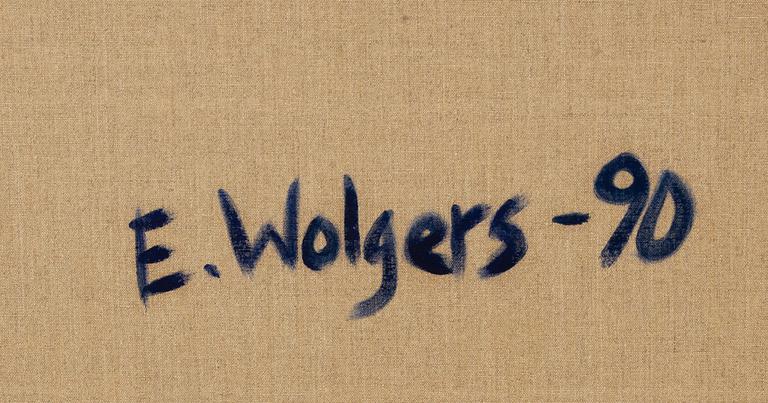 Eva Wolgers, oil on canvas, signed and dated -90 verso.