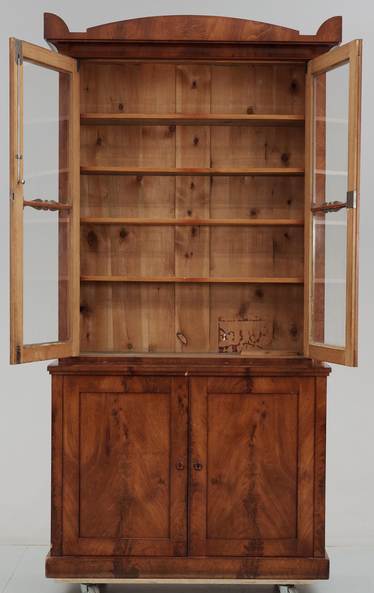 BOKSKÅP, senempire, 1800-talets mitt.