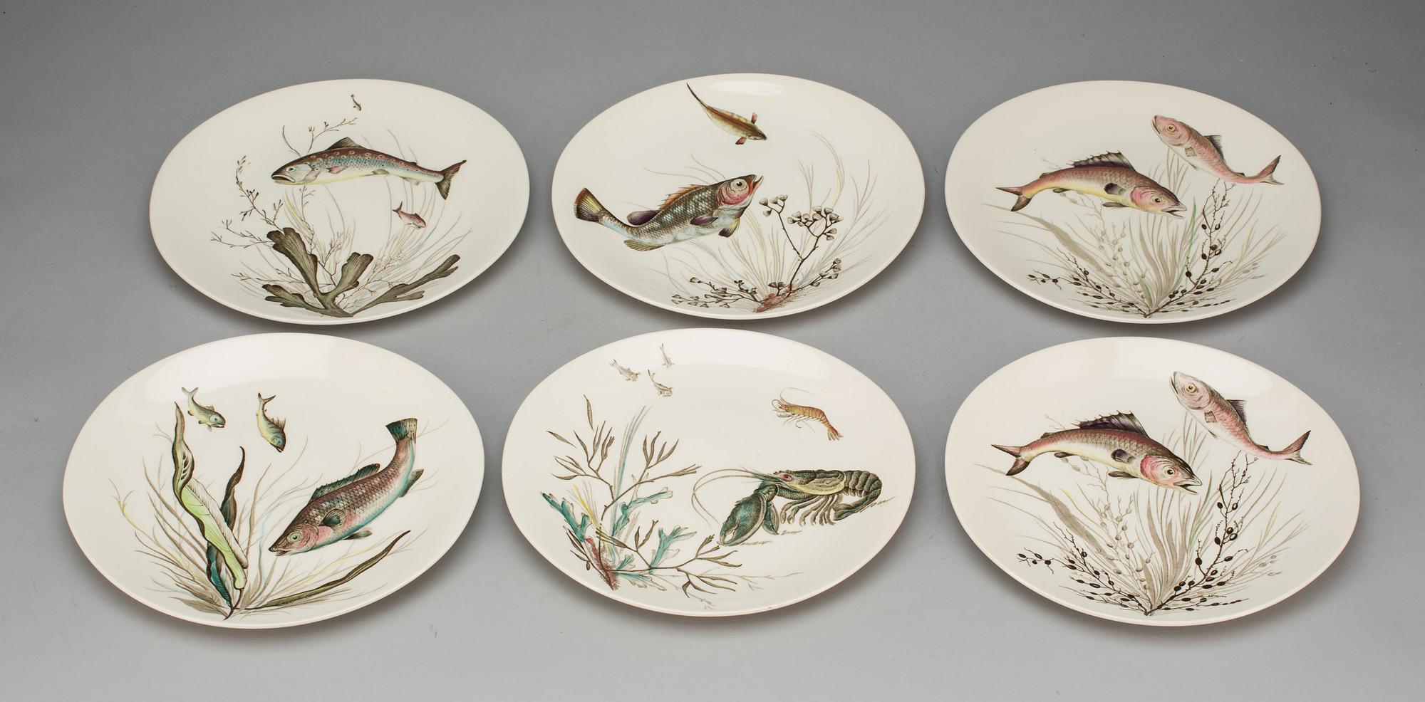FISKTALLRIKAR, 15 st, porslin, "Fish", Johnson Bros, England.