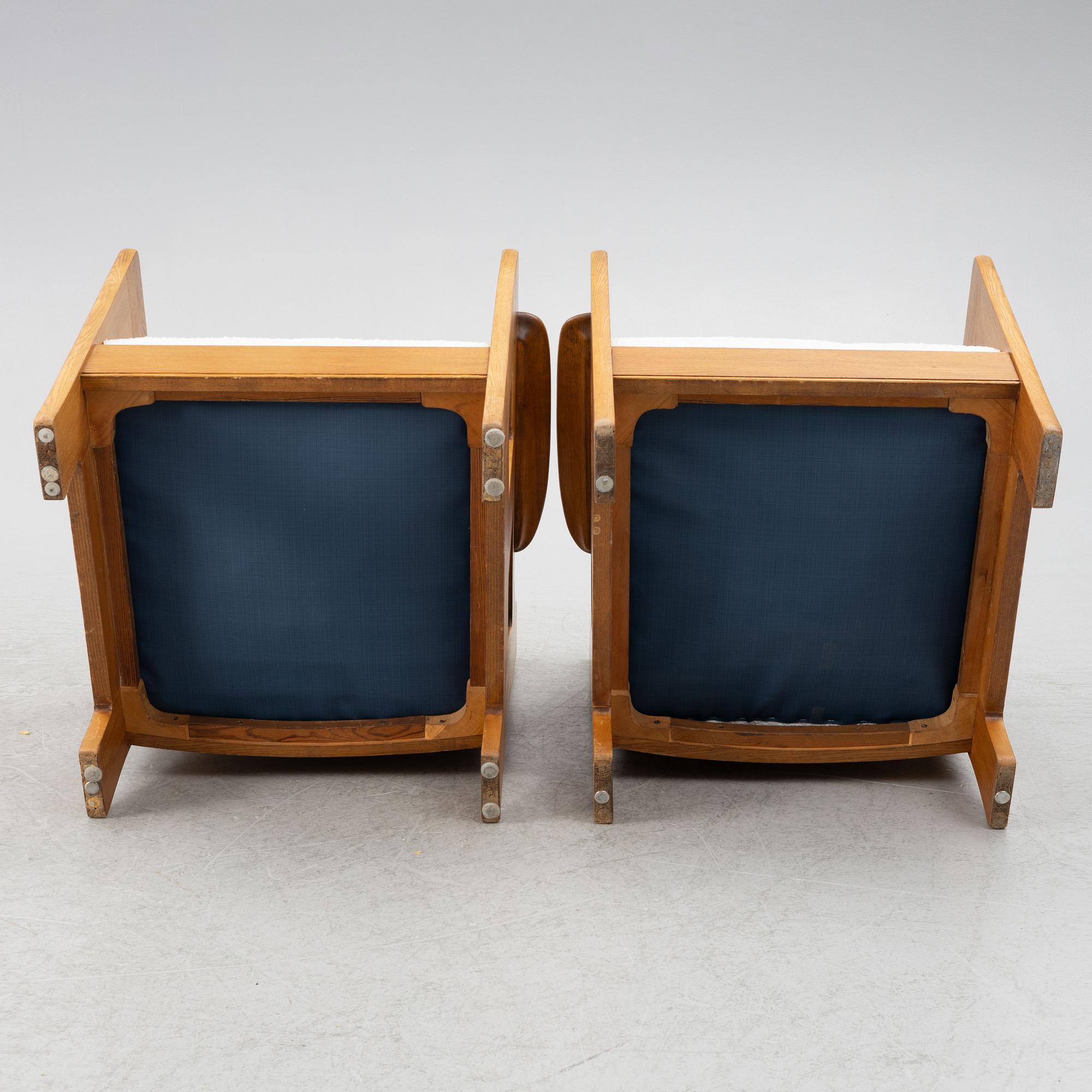 Carl Westman, tillskriven, fåtöljer, ett par, Sverige, 1900-talets början.