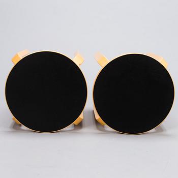 ALVAR AALTO Set of Three 1990s E60 Stools by Artek.