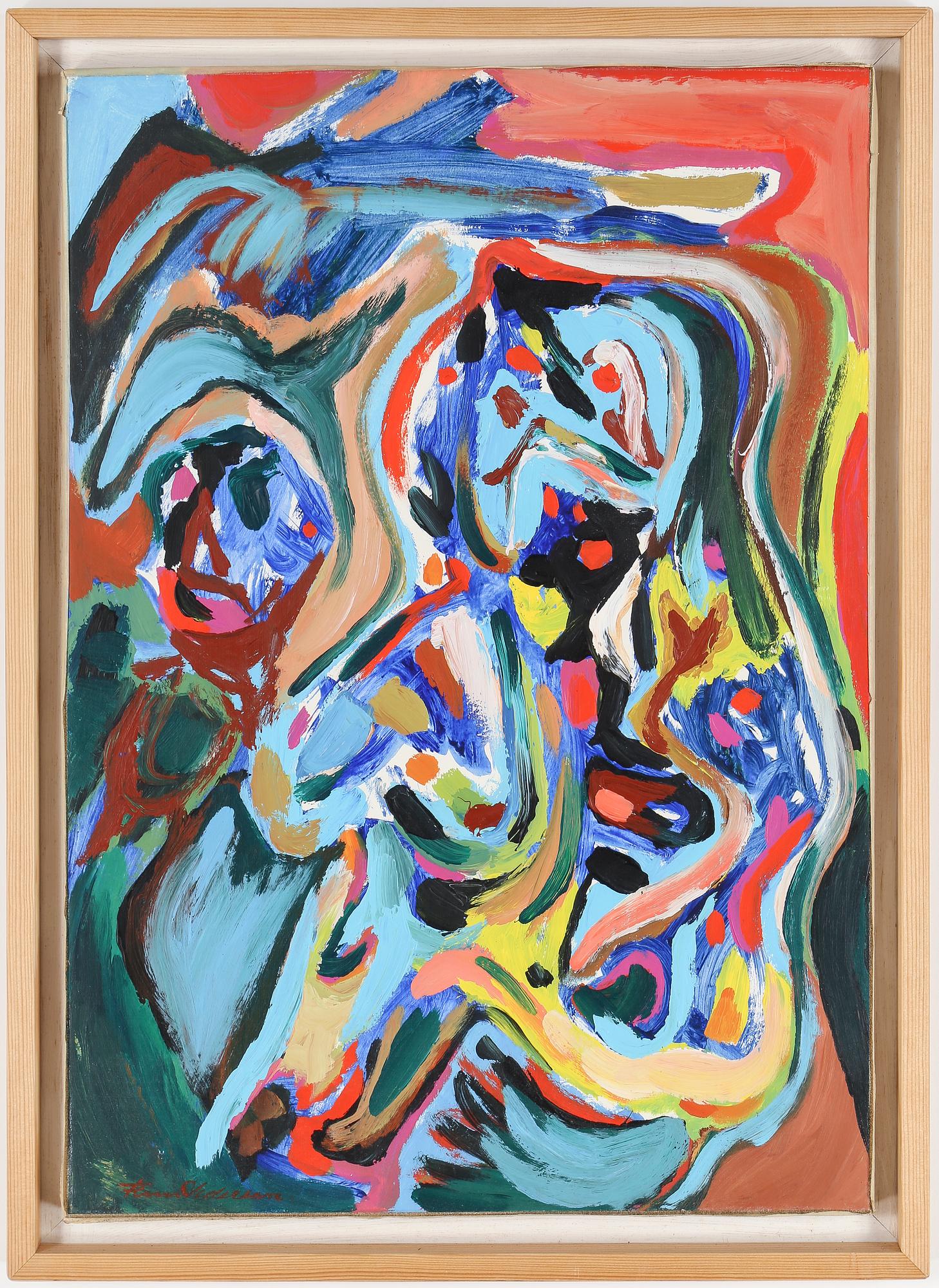 FINN PEDERSEN, olja på papper, uppfordrad på duk, signerad.