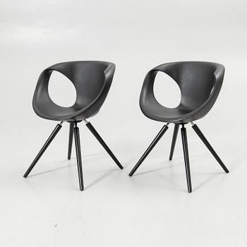 Martin Ballendat, armchairs, a pair, “Flat Armchair 923”, Tonon, Italy.