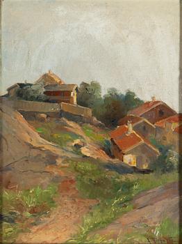 Ludvig Richarde, oil on panel, signed.