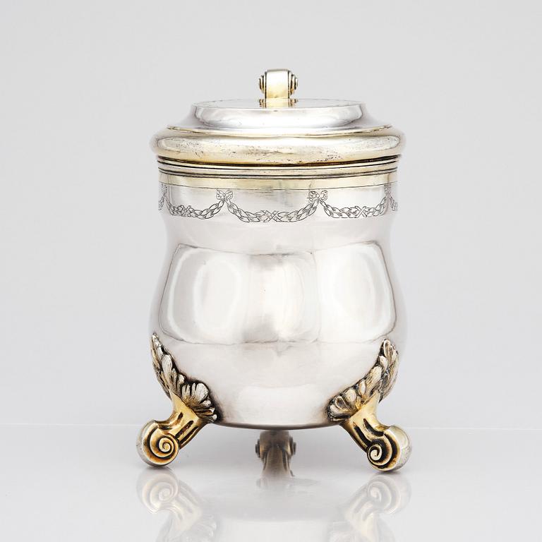 A Swedish 18th century parcel-gilt silver tankard, mark of Carl Klingwall, Västerås 1785.