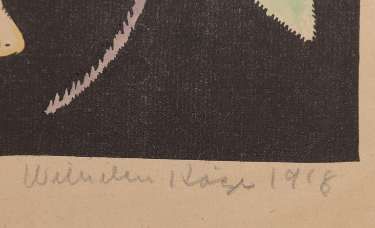 Wilhelm Kåge, a  set of two linocuts, signed and dated 1915-18.