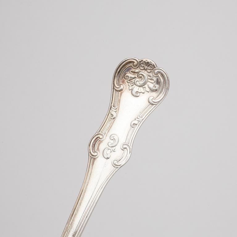 SKEDAR, 12+6 delar, silver, Larson & Co, Göteborg, 1860-tal. Totalvikt ca1200g.