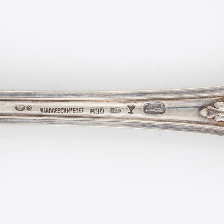 36 pieces of silver cutlery, Vienna, Austria, early 20th Century and GAB MEMA, Eskilstuna, 2007-08.