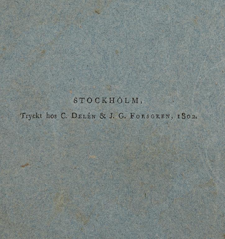 JOHAN WILHELM PALMSTRUCH, "Svensk Botanik, vol I-V. 1803-1805.