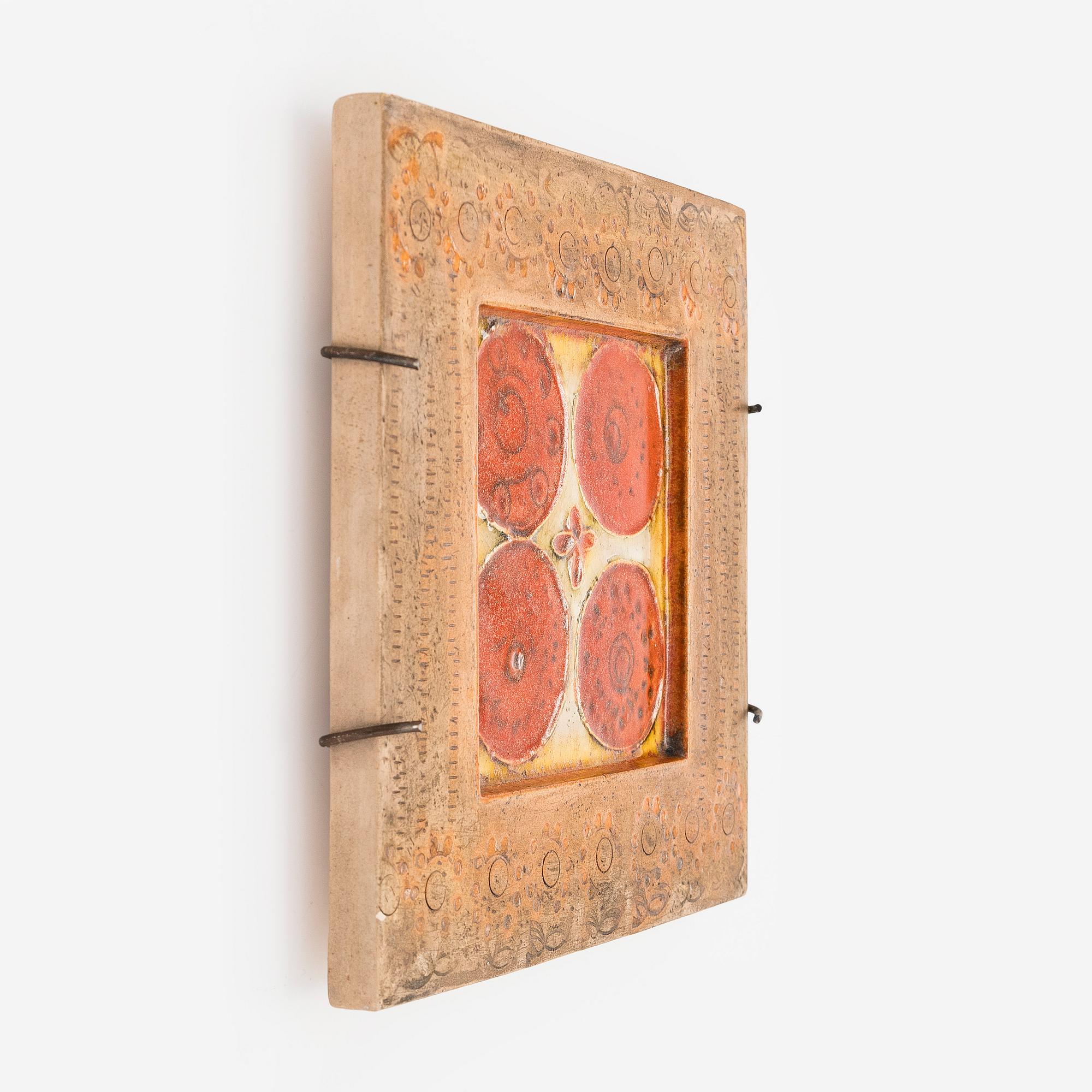 Rut Bryk, relief, stoneware, signed BRYK.