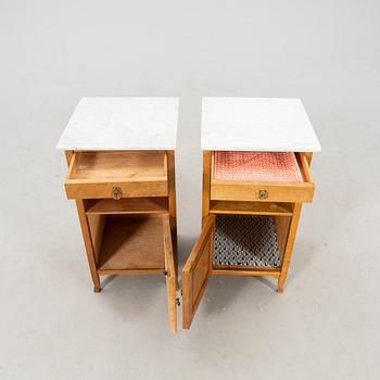 Bedside Tables, 1 pair, early 20th century.