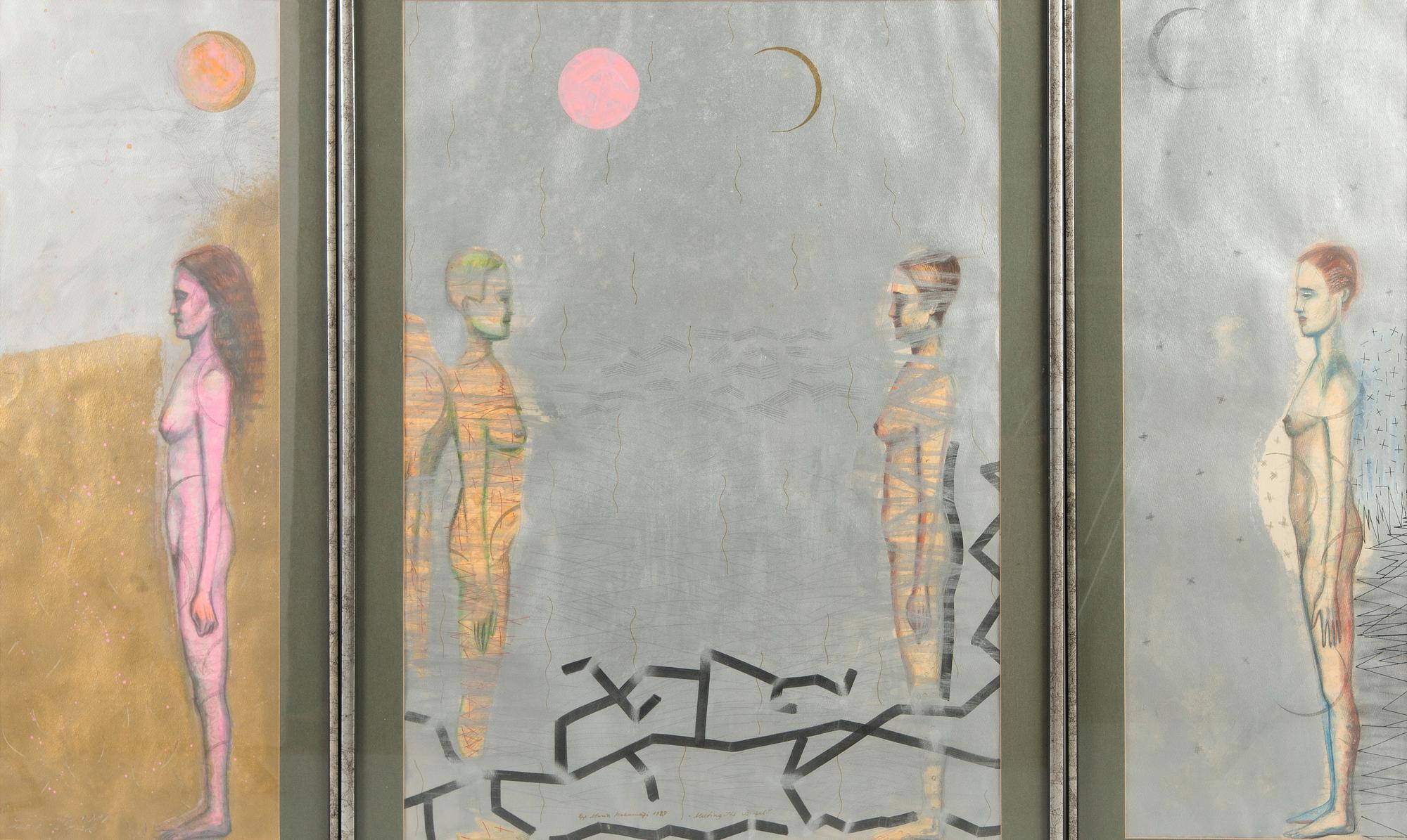 Epp Maria Kokamägi, triptyykki, "Meeting the Angel".